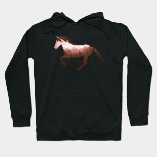 Dramabite Wild Horse Mustang Equine Double Exposure Wildlife Animal Hoodie